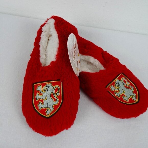 Harry Potter Gryffindor Slippers One Size Deluxe Sherpa New Red - Picture 1 of 9